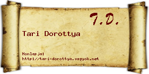 Tari Dorottya névjegykártya